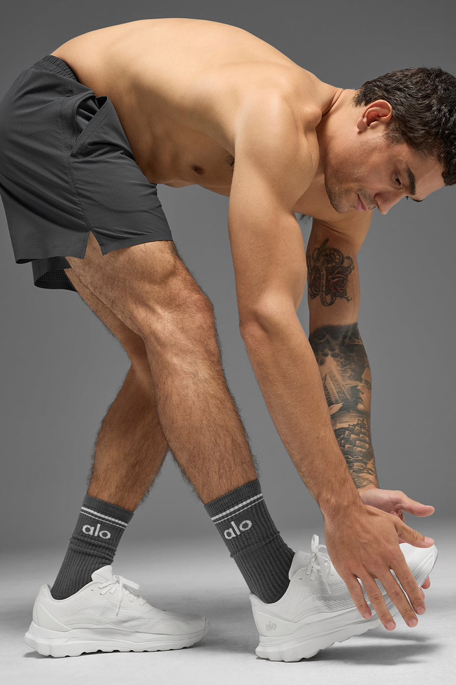 Unisex Throwback scok - 10 pairs - Anthracite/White