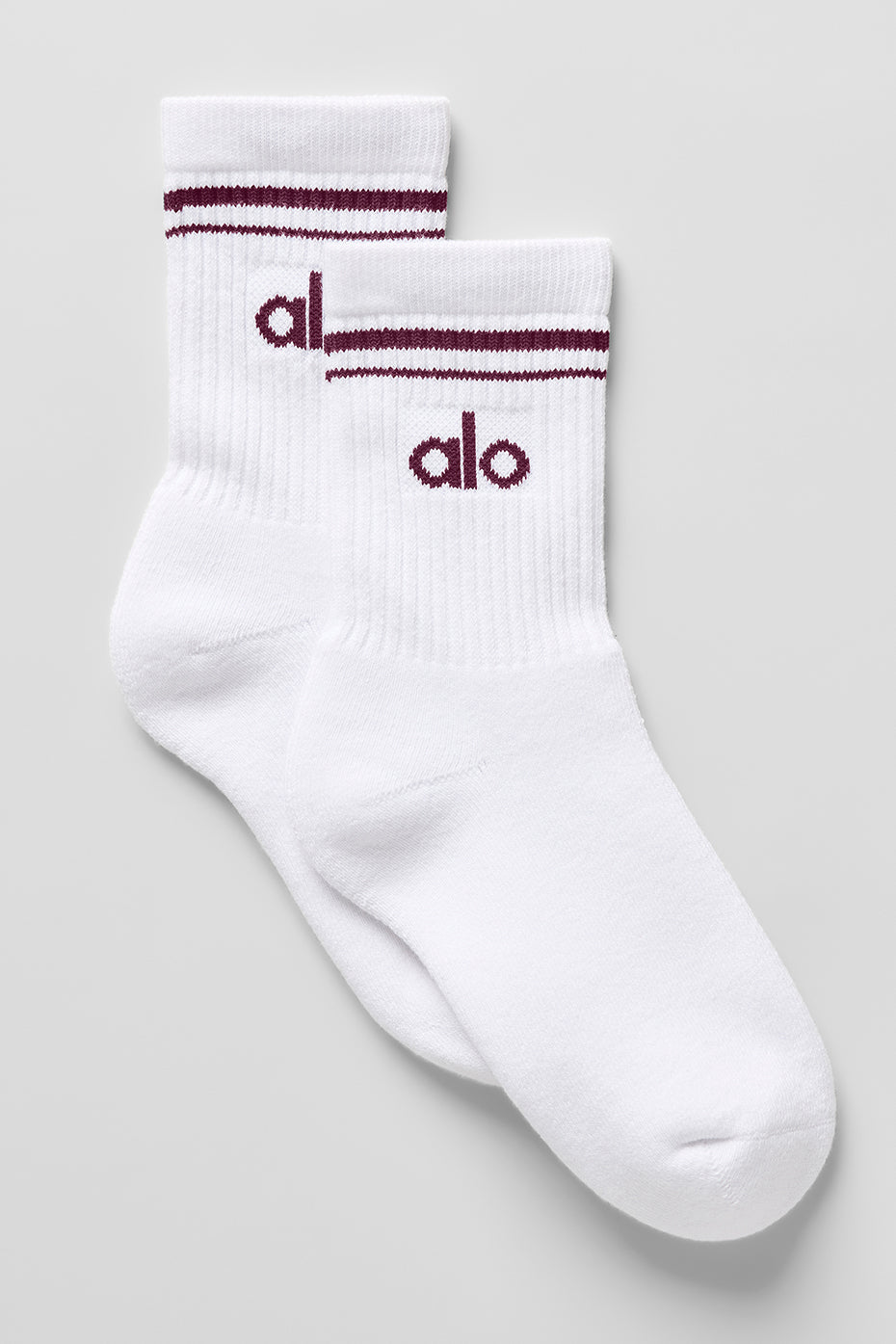Unisex Half-Crew Throwback scok - 10 pairs - White/Burgundy