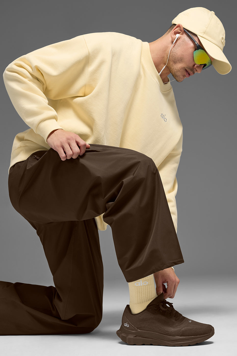 Unisex Half-Crew Throwback scok - 10 pairs - Candlelight Yellow/White