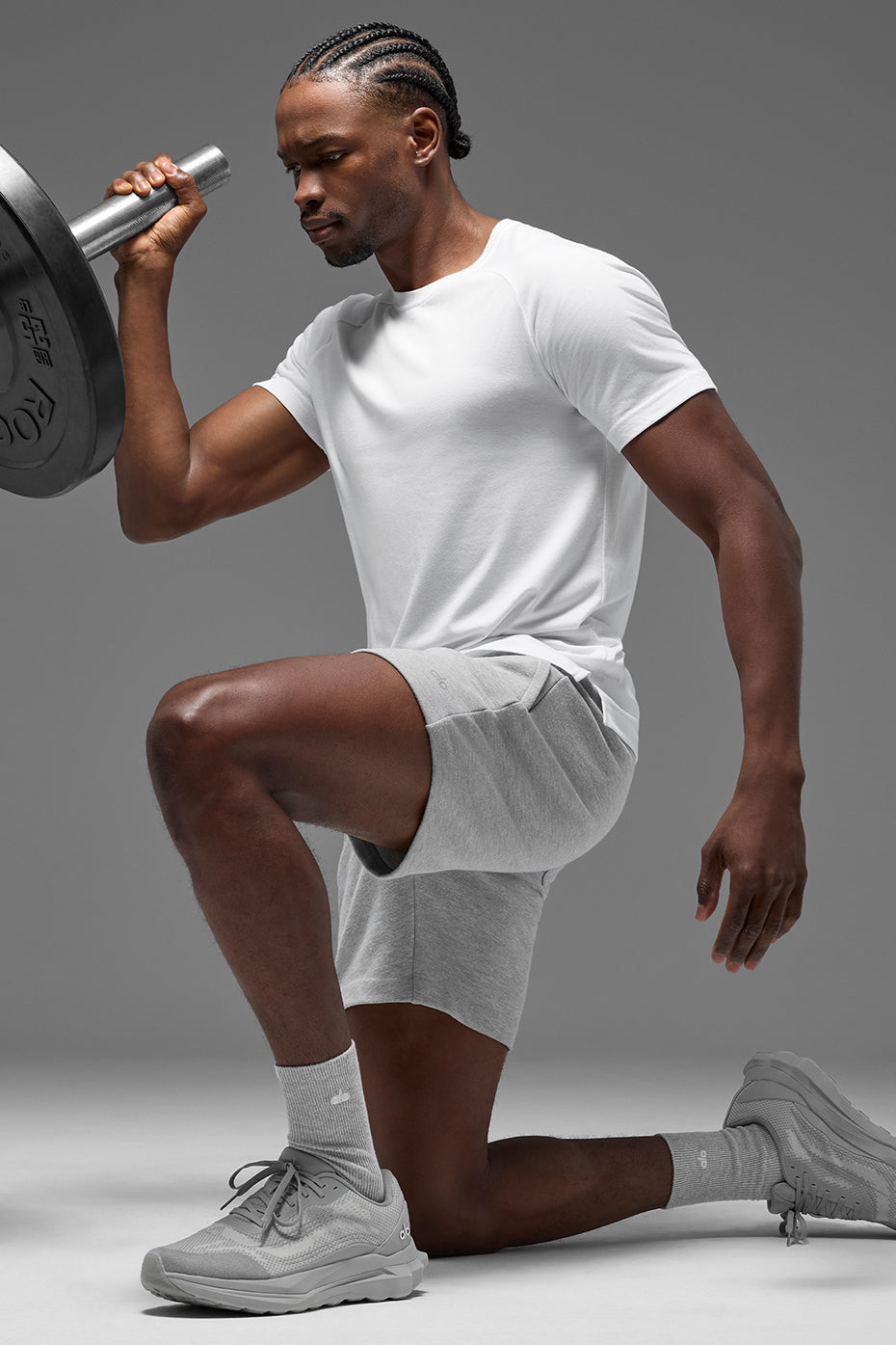 Unisex Half-Crew Understated scok - 10 pairs - Athletic Heather Grey