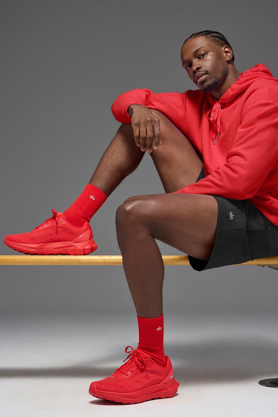 Unisex Half-Crew Understated scok - 10 pairs - Bright Red