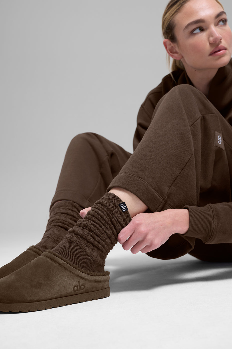 Unisex Scrunch scok - 10 pairs - Espresso