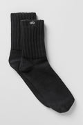 Unisex Half-Crew Scrunch scok - 10 pairs - Black