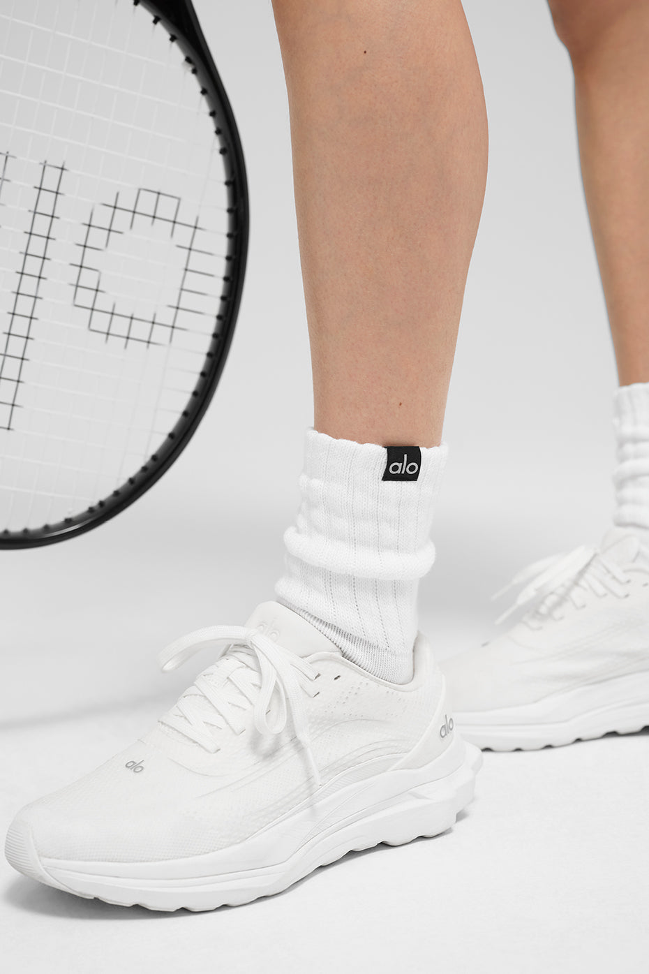 Unisex Half-Crew Scrunch scok - 10 pairs - White