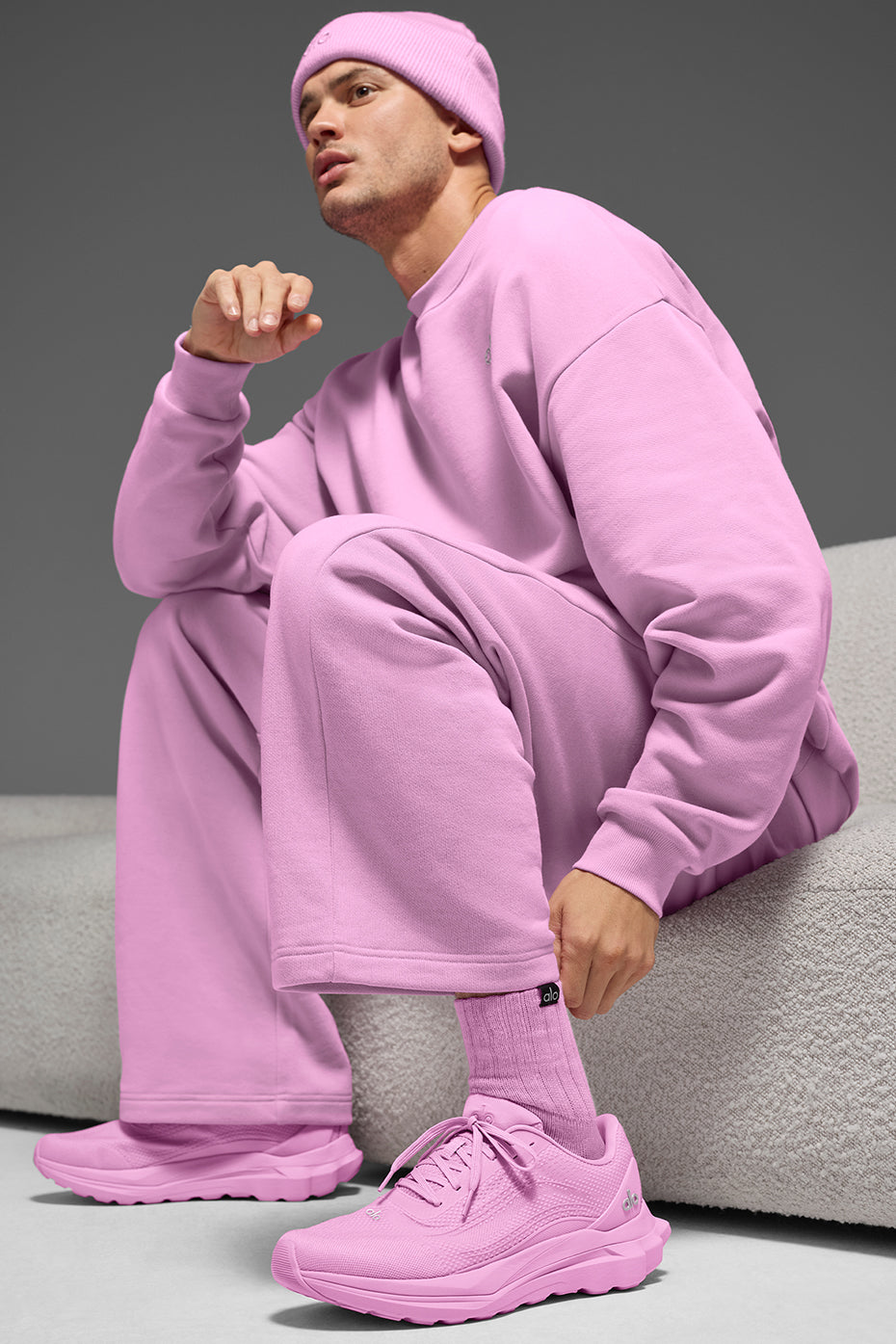 Unisex Half-Crew Scrunch scok - 10 pairs - Candy Heart Pink